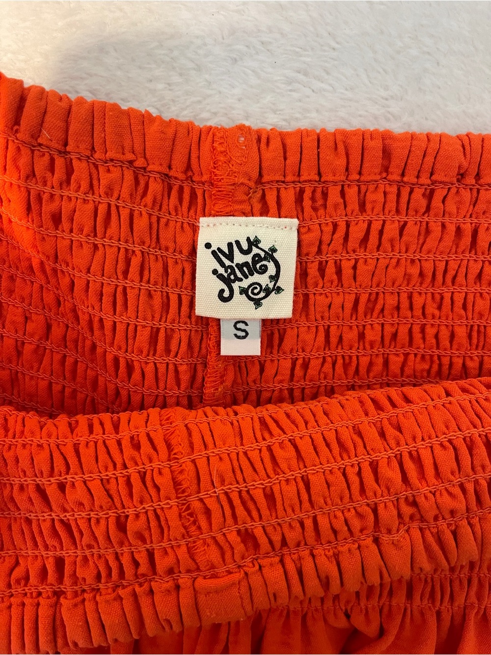 Ivy Jane Red Orange Textured Pleated Flared Skort High Waist Ribbed Waistband‎ S - Picture 5 of 10